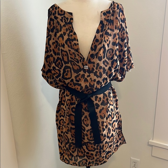 Christian Dior new Leopard Print Dress with Black Accents vintage
